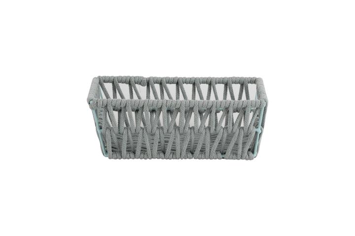 Canasta Gris 23x13cm 1 Pz