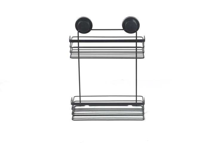 Organizador De Baño Dos Niveles Con Broches De Succión 1 Pz