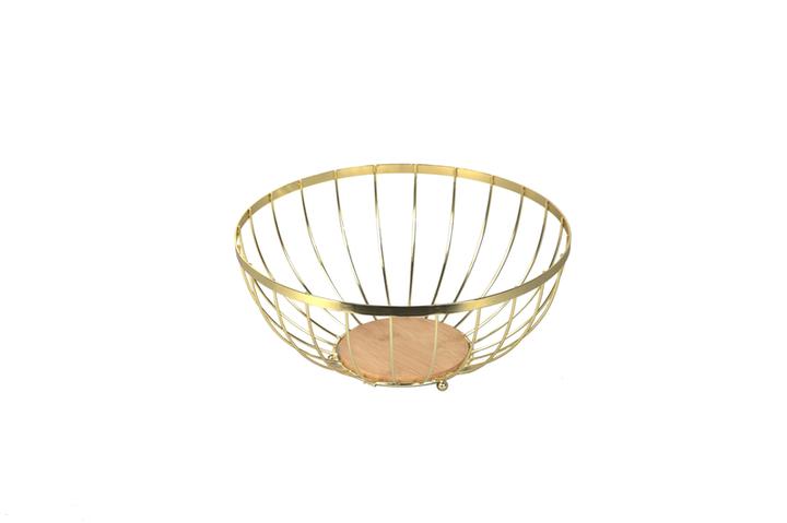 Canasta Decorativa Dorada 30 Cm 1 Pz