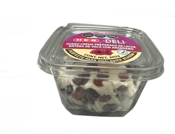 Heb Deli Queso Crema Preparado Con Arándanos 300 G