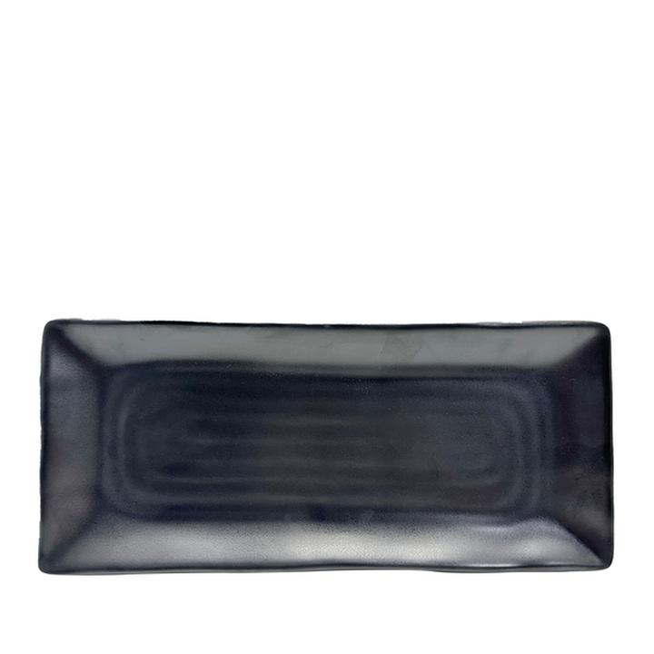 Plato Negro Rectangular De Melamina 30x13 Cm 1 Pz