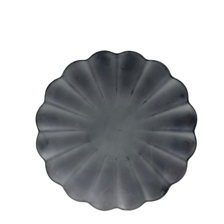 Plato Negro De Melamina 28 Cm 1 Pz