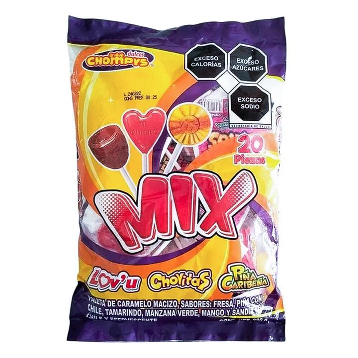 Paletas Chompys Lov'U Mix Con 20 Pz