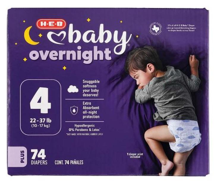 Heb Baby Pañales Overnight Etapa 4 Con 74 Pz