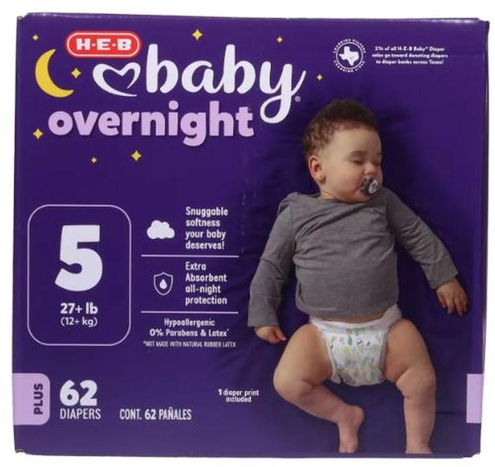 Heb Baby Pañales Overnight Et5 Caja 62pz 1 Cj