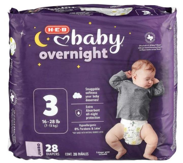 Heb Baby Pañales Overnight Et3 Bolsa 28pz 28 Pz