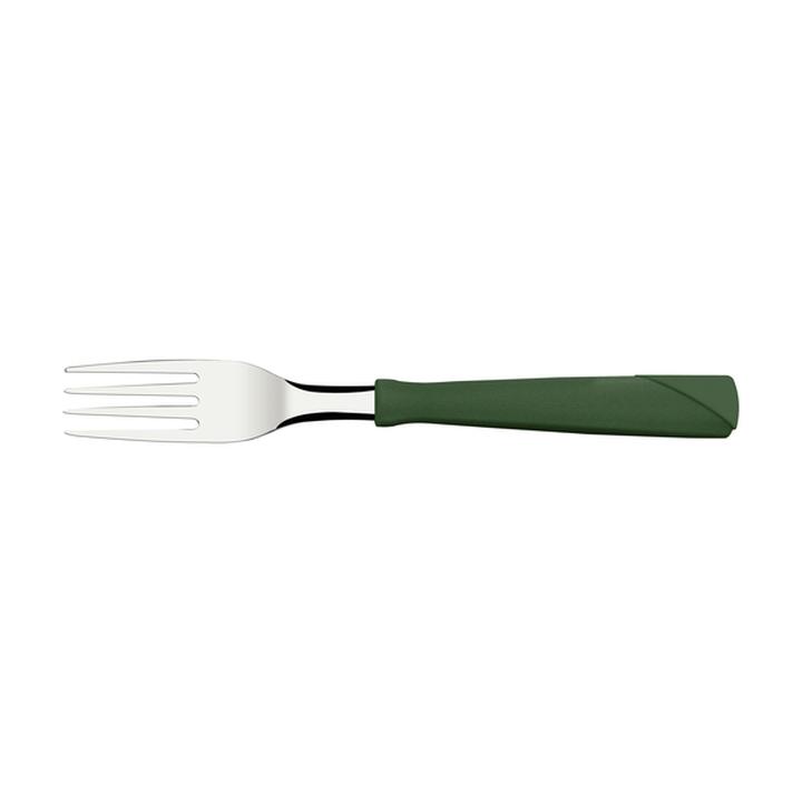 Tenedor Kolor Verde Olivo Acero Y Plastico 1 Pz