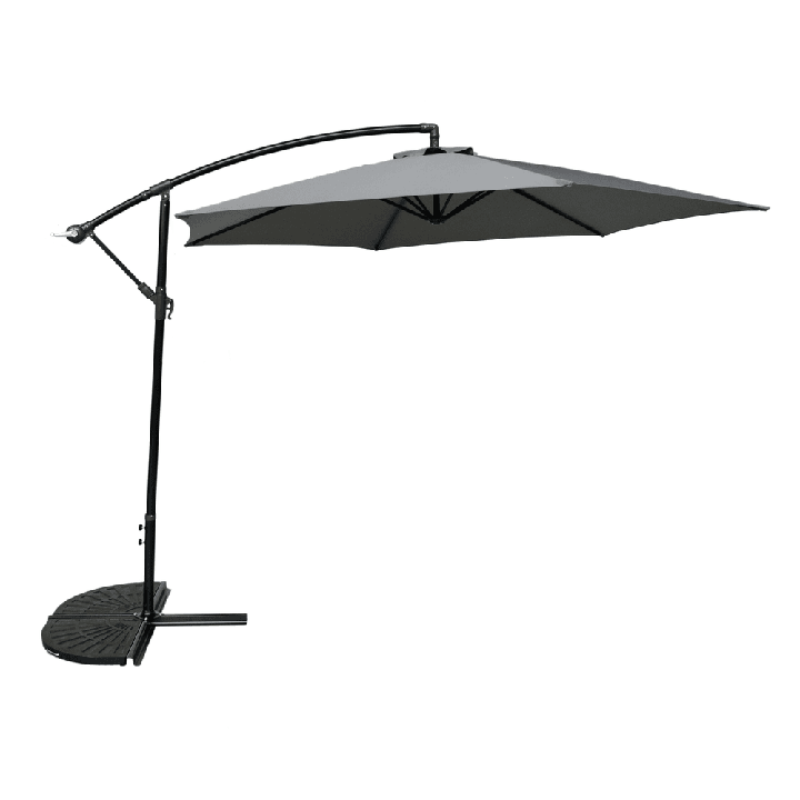 Sombrilla Para Exterior Outdoor Solutions Color Gris 3 M