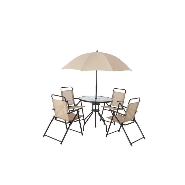 Set De Patio De Acero Outdoor Solutions Color Beige Con 6 Pz