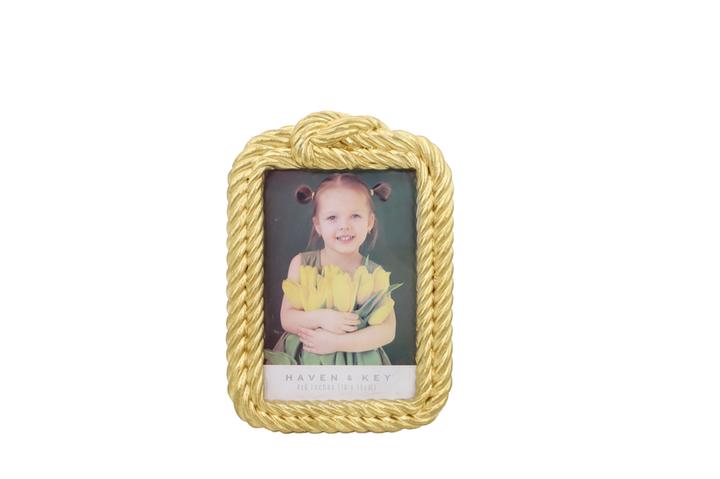 Portaretrato Haven And Key Dorado De Cuerda