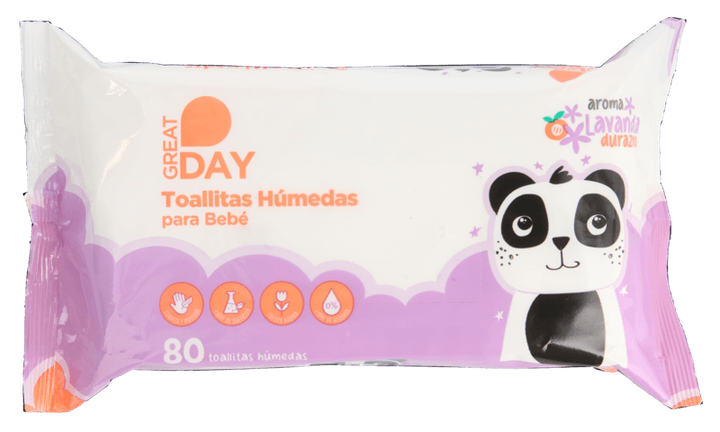 Great Day Toallita Humeda Durazno Lavanda 80 Pz 80 Pz
