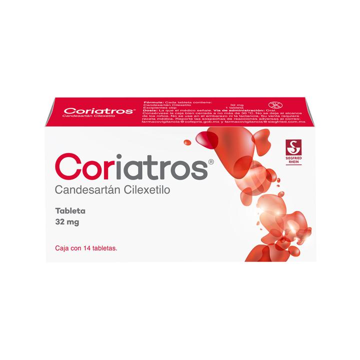 Coriatros Candersatán Cilexetilo 32 Mg 14 Tabletas