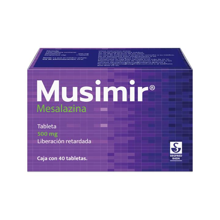Musimir Mesalazina 500 Mg 40 Tabletas