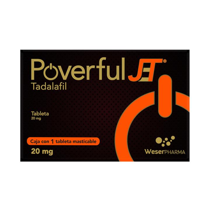 Poverful Jet Tadalafil 20 Mg 1 Tableta Masticable