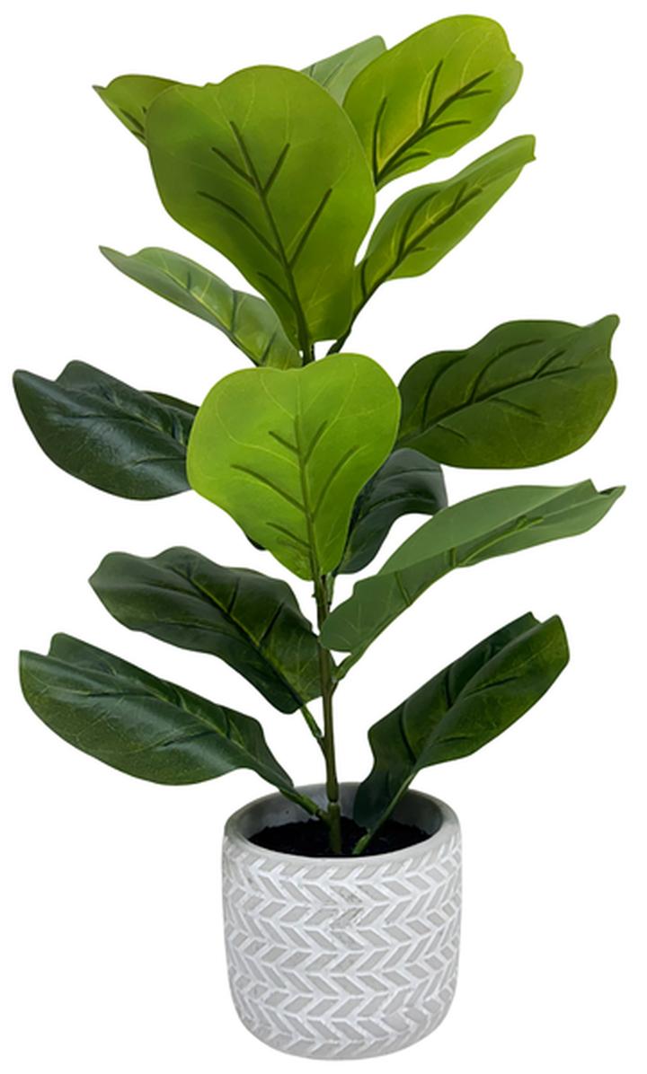 Planta Artificial Haven & Key Con Jarrón Gris 40 Cm