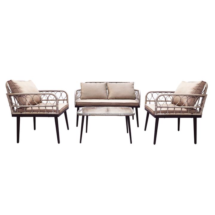 Set De Patio Sala Exterior Ratan 4 Pzas 1 Pz