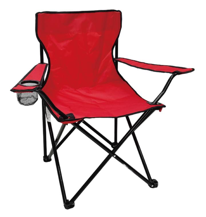 Silla Básica Plástica Para Campismo Roja