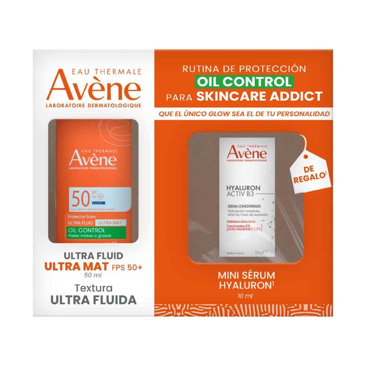 Kit De Protección Solar Avene Oil Control Y Sérum Facial