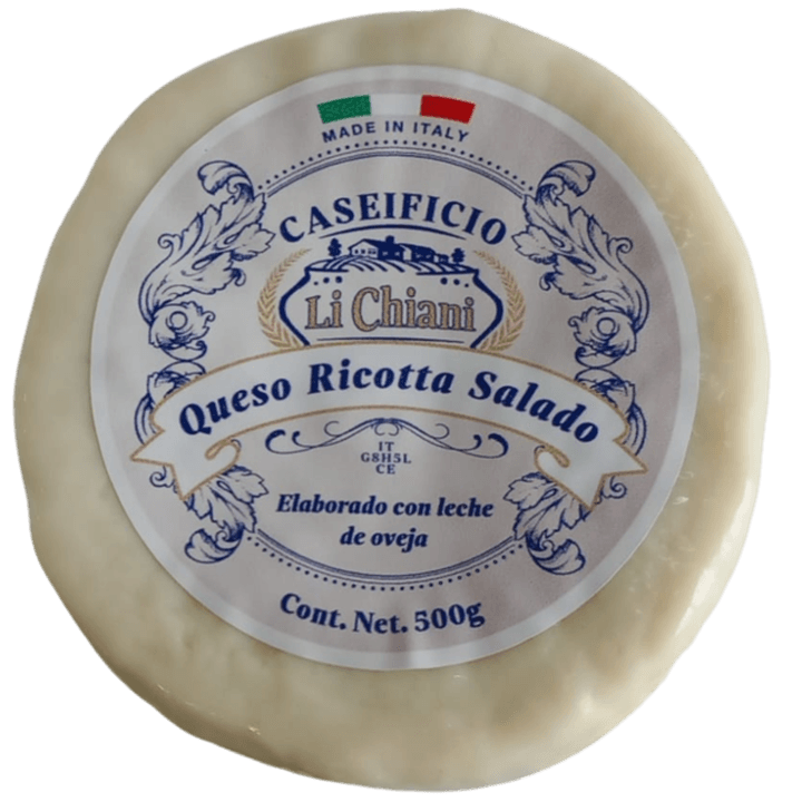Queso Ricotta Caseificio Li Chiani Salado 500 G