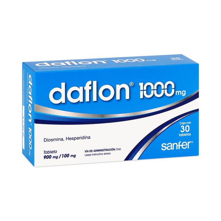 Daflon 1000mg 30tab Diosmina Hesperidina 1 Pz