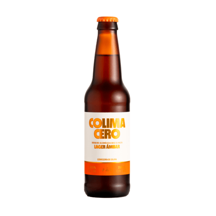 Cerveza Colima Cero Lager Ambar Sin Alcohol 355 Ml