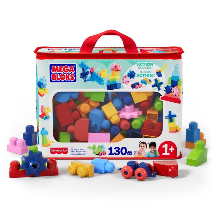 Juguete De Construcción Mega Bloks Bolsa Clásica 130 Bloques