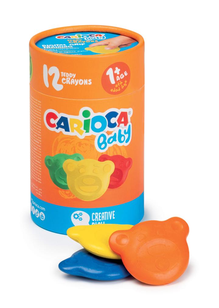 Crayones En Forma De Oso Carioca Baby Con 12 Pz