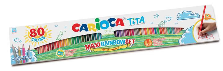 Lápices De Color Carioca Punta Hexagonal Con 80 Pz