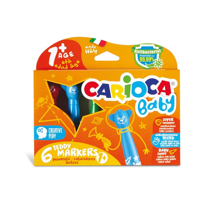 Marcadores Lavables Teddy Carioca Con 6 Pz