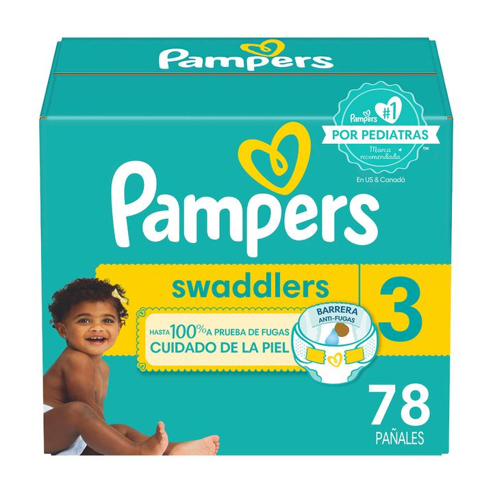 Pampers Pañal Para Bebe Swaddlers Super Pañal Pa 78 Pz