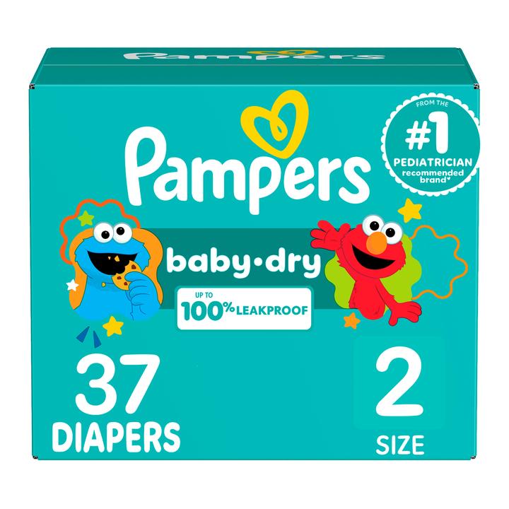 Pañal Para Bebe Pampers Baby Dry Etapa 2 Con 37 Pz