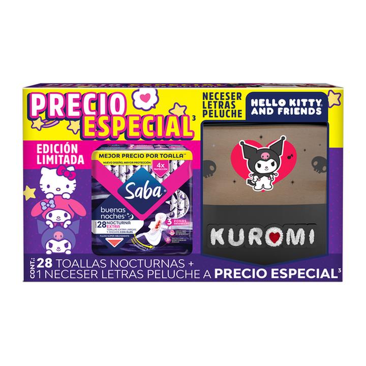 Toallas Femeninas Buenas Noches Extra 28s + Nece 28 Pz