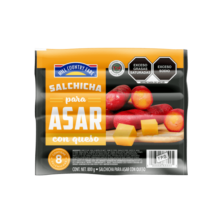 Hcf Salchicha Para Asar Con Queso 800 G