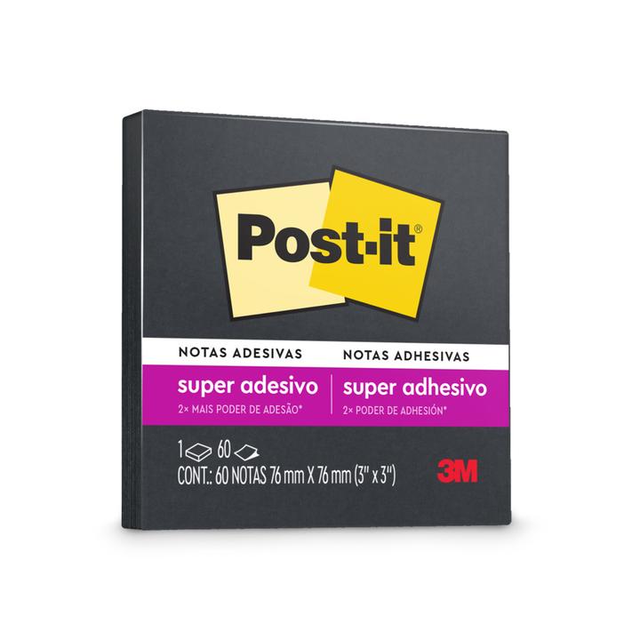Notas Súper Adhesivas Negras 60h Notas Súper Adh 1 Pz