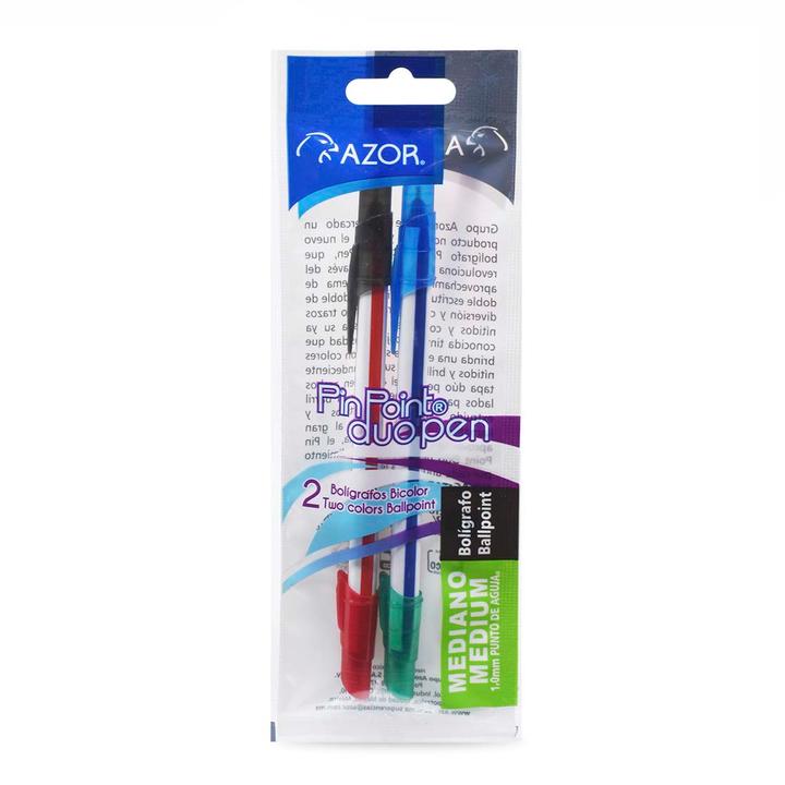 Set De Bolígrafos Pin Point Punto Mediano Bicolor Con 2 Pz
