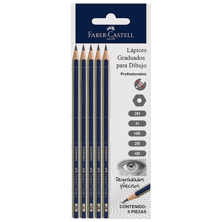 Faber-Castell Lápices Graduados Para Dibujo Con 5 Pz