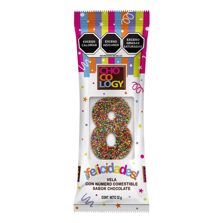 Vela Sabor Chocolate Número 8
