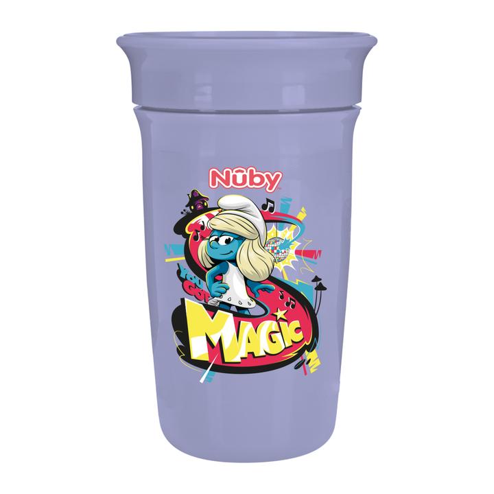 Vaso Antiderrames Nuby Con Borde 360 Wonder Cup Colección Pitufos De 10 Oz