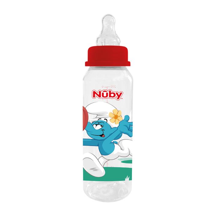 Biberón Con Mamila Antigoteo Colección Pitufos Nuby 9 Oz