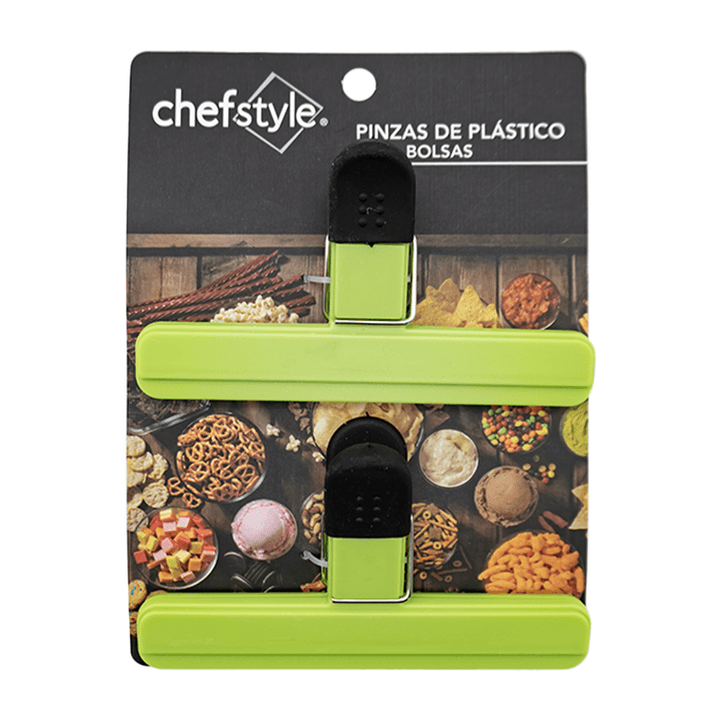 Pinzas De Plastico Verde Para Bolsas 2 Piezas 1 Pz