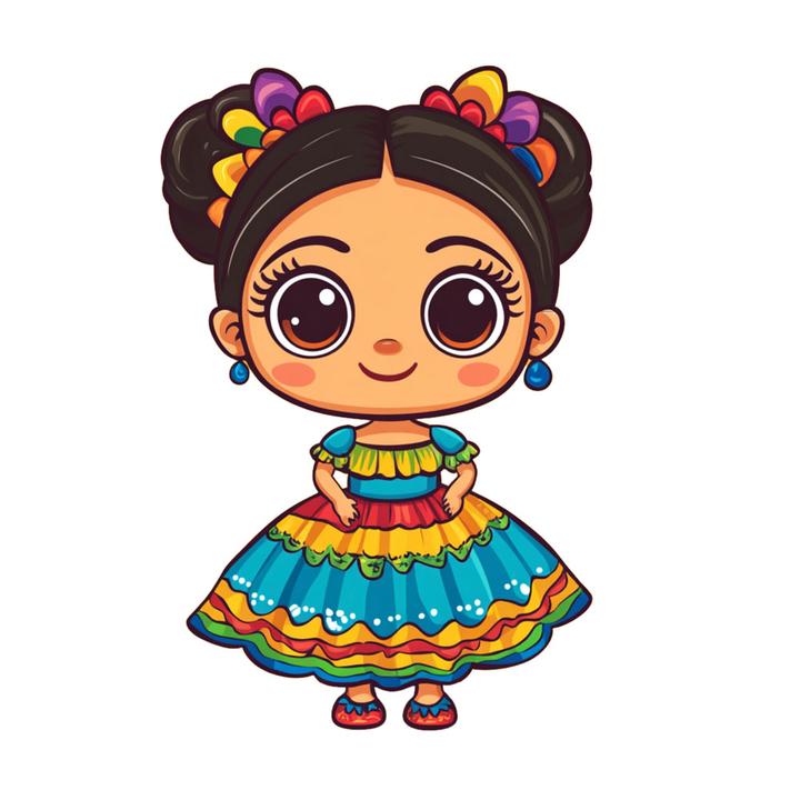 Adorno Movil Adelita De Colores Para Fiestas Patrias