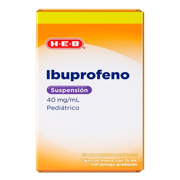 Heb Ibuprofeno Susp. 40 Mg Sabor Tutti Frutti Pediátrico 15 Ml