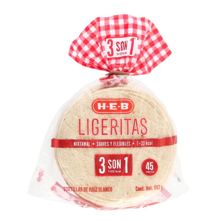 Heb Tortillas De Maíz Ligeritas Blancas 562 G