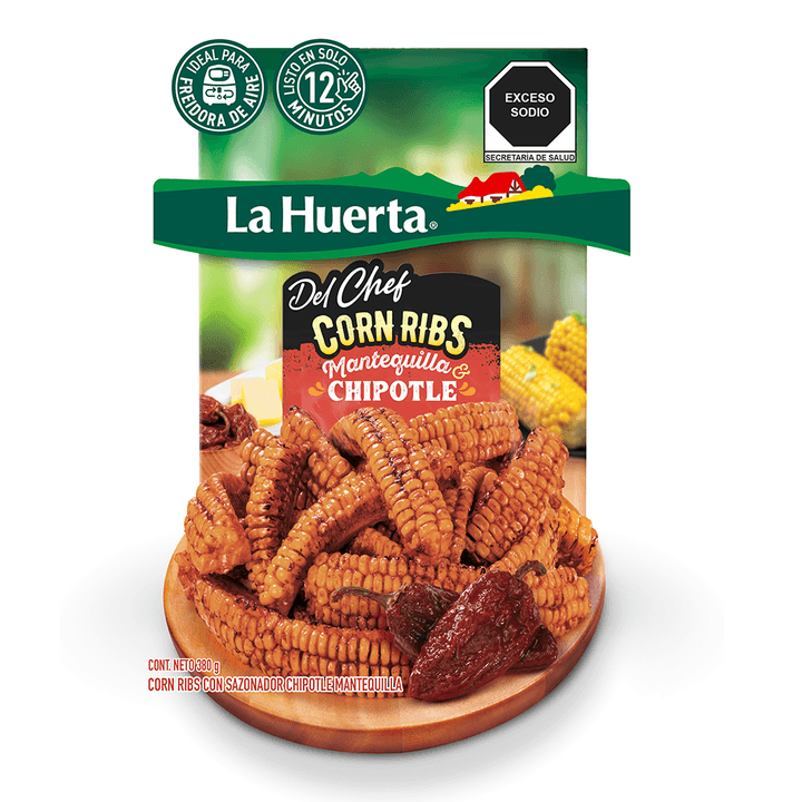 Corn Ribs Mantequilla Chipotle La Huerta 380 G