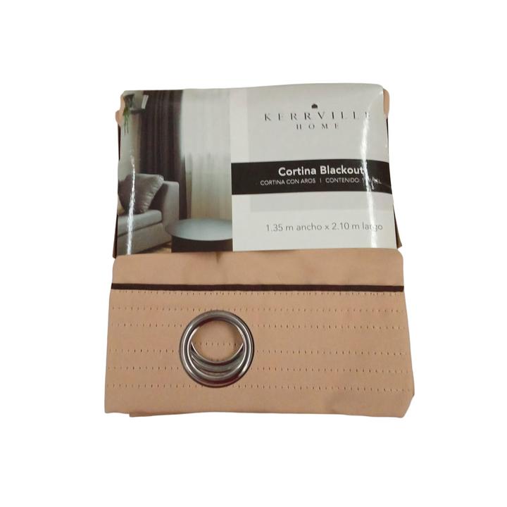 Cortina Blackout Beige 1.35 X 2.10 Mts Argollas 1 Pz