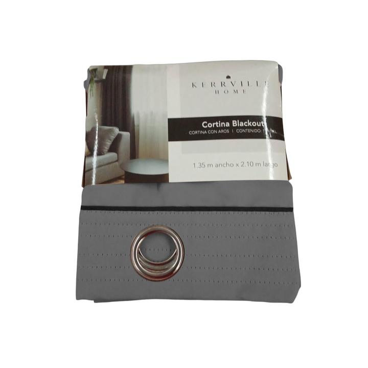 Cortina Blackout Gris 1.35 X 2.10 Mts Argollas 1 Pz