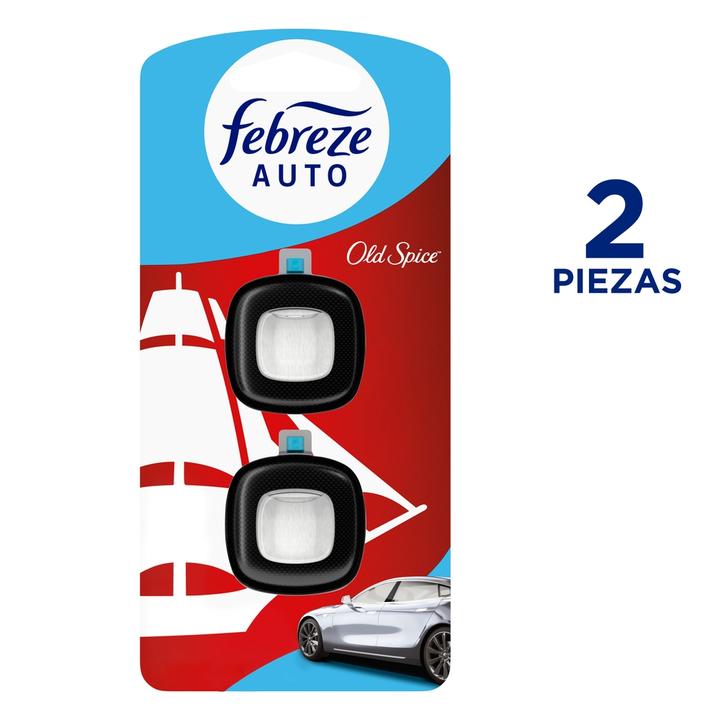 Aromatizante Para Auto Febreze Car Old Spice 2 Pz