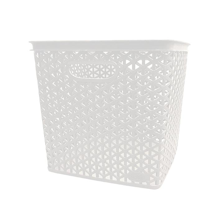 Canasta De Ratan Grande Cuadrada Blanca 30l 31c 1 Pz