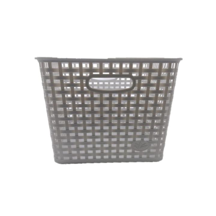 Canasta De Ratan Mediana Gris 12l 16cm X 31cm X 1 Pz