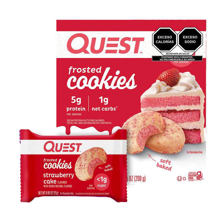 Quest Galleta Cubierta Sabor A Pastel De Fresa - 200 Gr